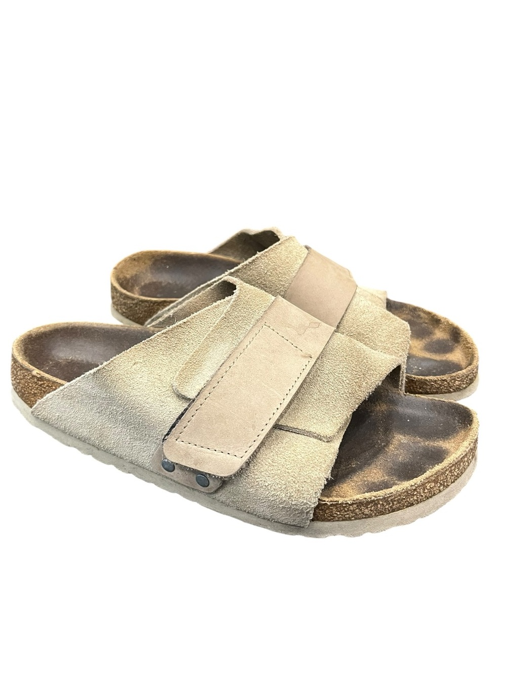 Birkenstock | Kyoto Taupe Suede Sandals 36EU / 37EU - Picture 3 of 12
